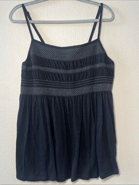 torrid Heritage Black Smocked Babydoll Tank